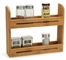 Kitchen Jars Bamboo Spice Rack Holder Wooden Shelf Counter Top 39.67x12.2x38.1 Cm