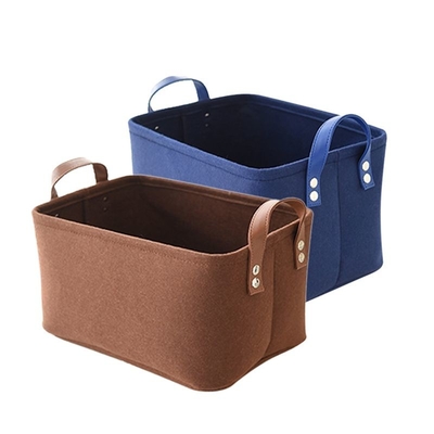 Modern Rectangular Felt Storage Containers In Gray And Black Organize With Style