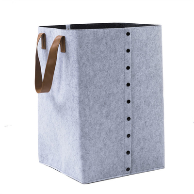 Customized Color Modern Polyester Felt Storage Baskets For Clothes Organization