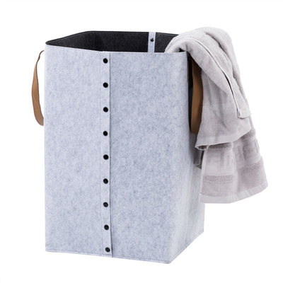 Customized Color Modern Polyester Felt Storage Baskets For Clothes Organization