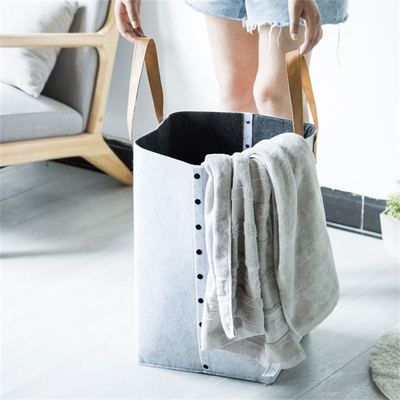 Customized Color Modern Polyester Felt Storage Baskets For Clothes Organization