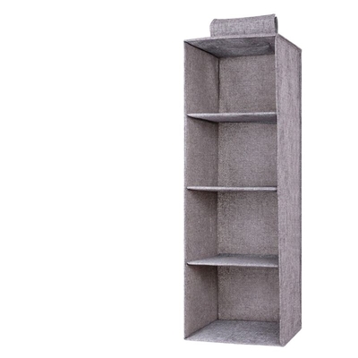 Six Compartments Non Woven Storage Hanging Closet Shelf 27*27*80cm