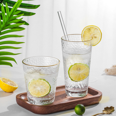 300ml 320cm 400ml Gold Rim Drinking Water Glasses Crystal Lead Free