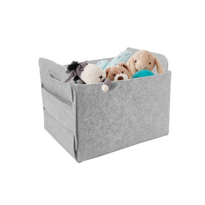 Polyester Collapsible Felt Storage Basket 13.8&quot;X10.2&quot;X8.6&quot;