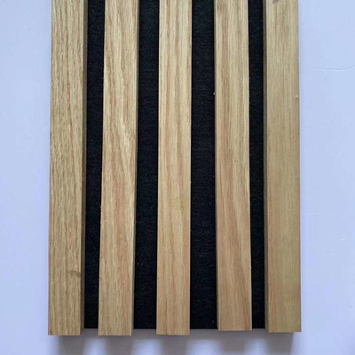 Wooden Strip Mdf Acoustic Panels Sound Absorbing 21mm For Wall