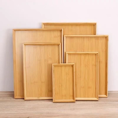 Eco Friendly Bamboo Kitchen Towel Holder Custom Logo Wood Tray Set For Cooking